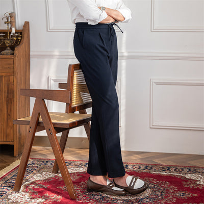 Sophistaire Drawstring Straight-Cut Pants