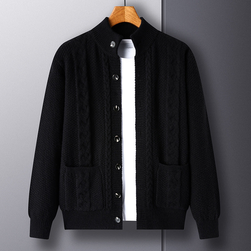 Single-breasted Loose Fitting Cardigan for Men