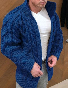 Men Wool Button Cardigan