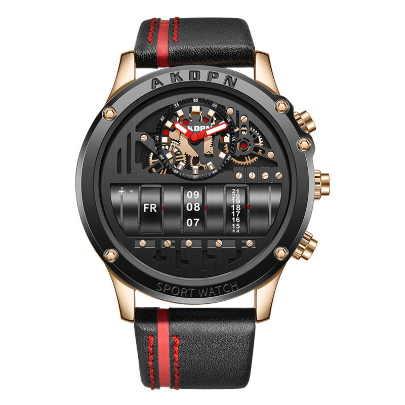 Tactical Cow Leather Motion Watch