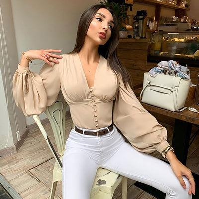 Sophistaire Elegance V-Neck Blouse