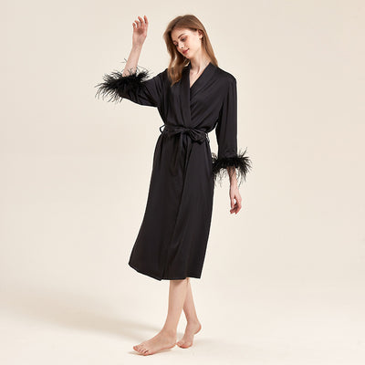 Sophistaire Satin Feather Dress