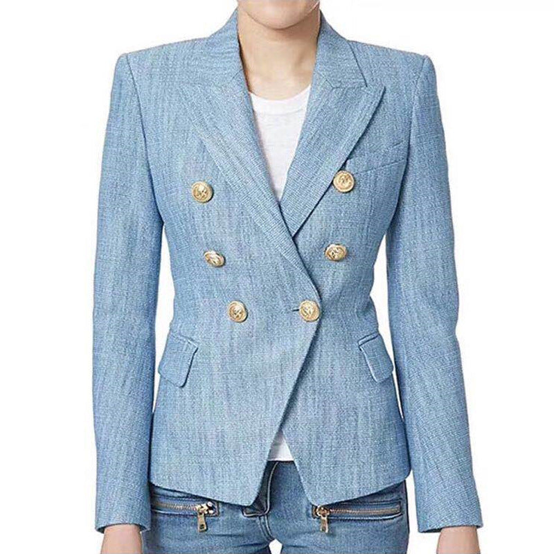 Sophistaire Six-Button Sky Blazer