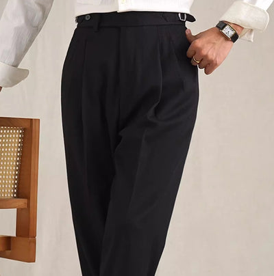 Italian Twill Loose Suit Pants