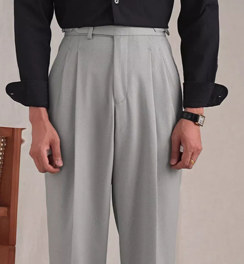 Italian Twill Loose Suit Pants