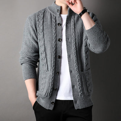 Single-breasted Loose Fitting Cardigan for Men