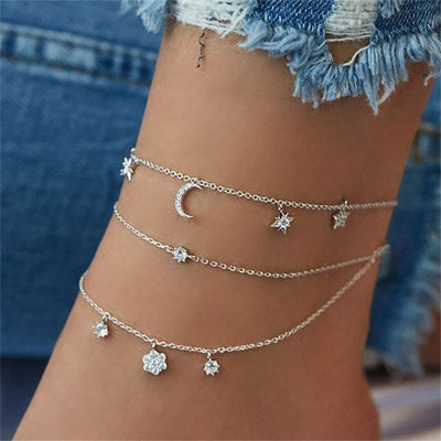 Star Charms Anklet Bracelet