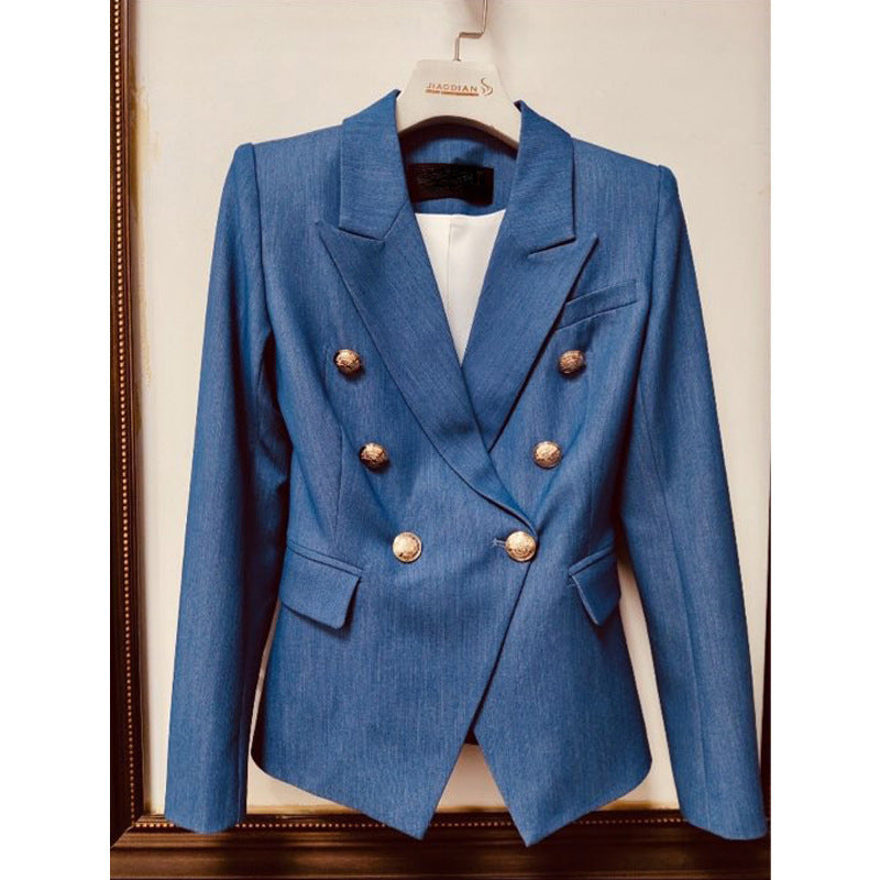 Sophistaire Six-Button Sky Blazer