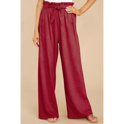 Linen Loose Casual Trousers