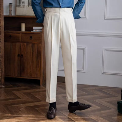 British Belted Formal Pants