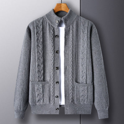 Single-breasted Loose Fitting Cardigan for Men