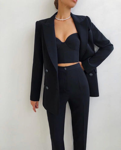 Double Breasted Peaked Lapel Suit