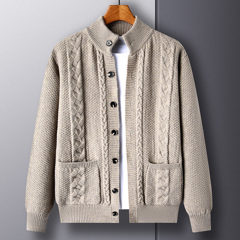 Single-breasted Loose Fitting Cardigan for Men