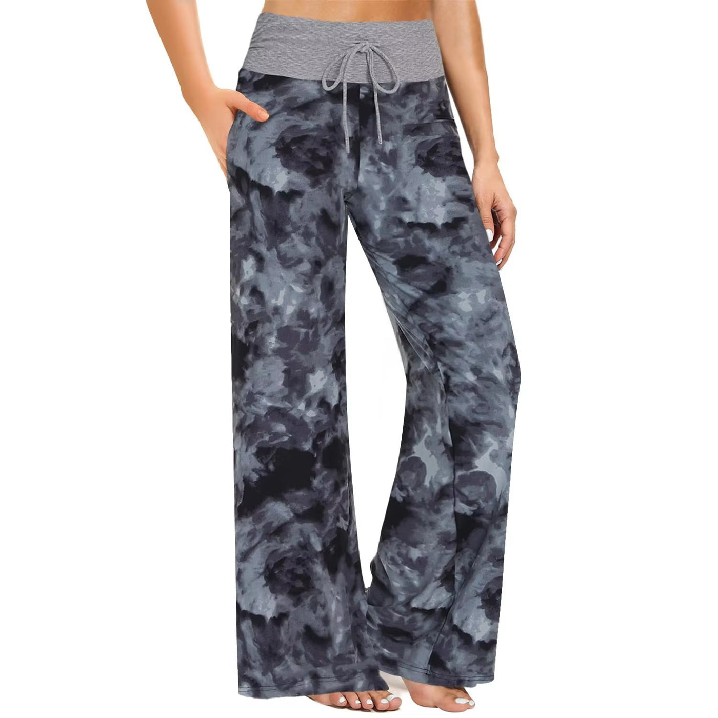 High Waisted Pajama Wide-leg Trousers