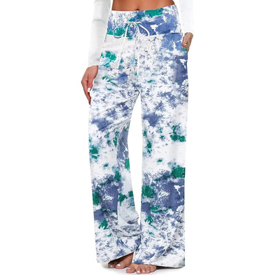 High Waisted Pajama Wide-leg Trousers