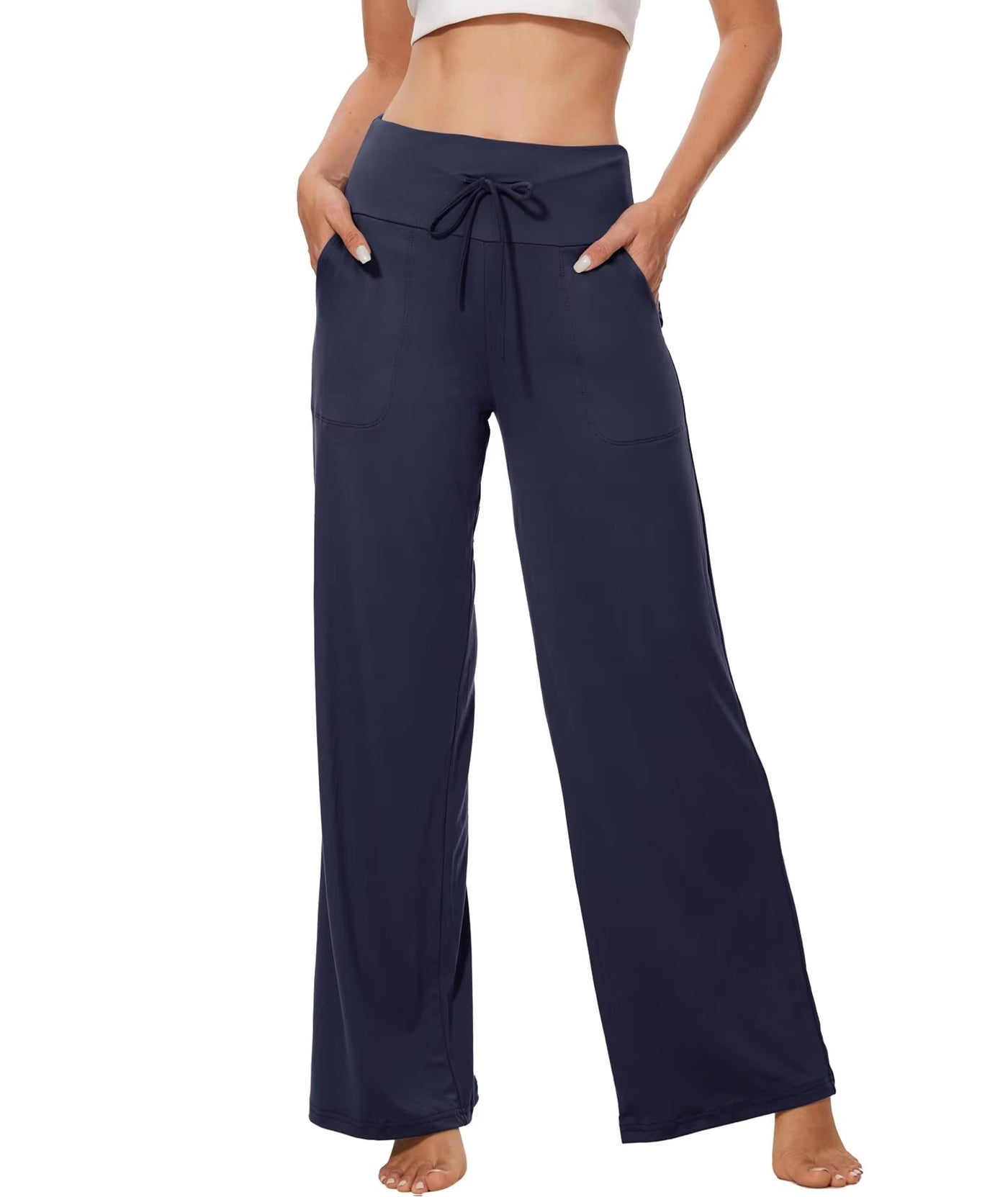 High Waisted Pajama Wide-leg Trousers