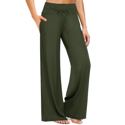 High Waisted Pajama Wide-leg Trousers