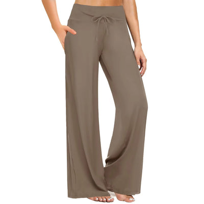 High Waisted Pajama Wide-leg Trousers