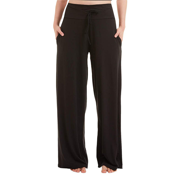 High Waisted Pajama Wide-leg Trousers