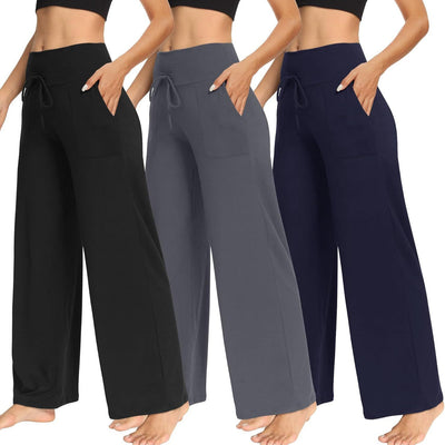 High Waisted Pajama Wide-leg Trousers