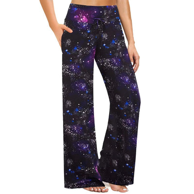 High Waisted Pajama Wide-leg Trousers