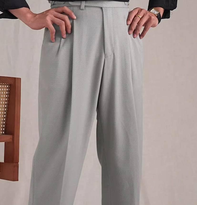 Italian Twill Loose Suit Pants