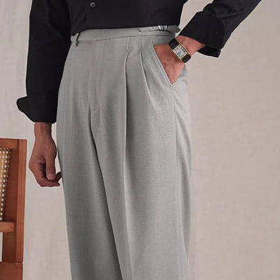 Italian Twill Loose Suit Pants