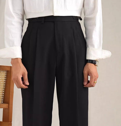 Italian Twill Loose Suit Pants