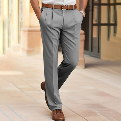 Men's Mid-Waist Casual Suit Pants