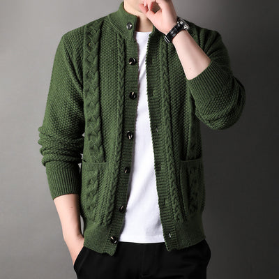 Single-breasted Loose Fitting Cardigan for Men