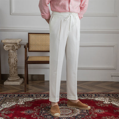 Sophistaire Drawstring Straight-Cut Pants